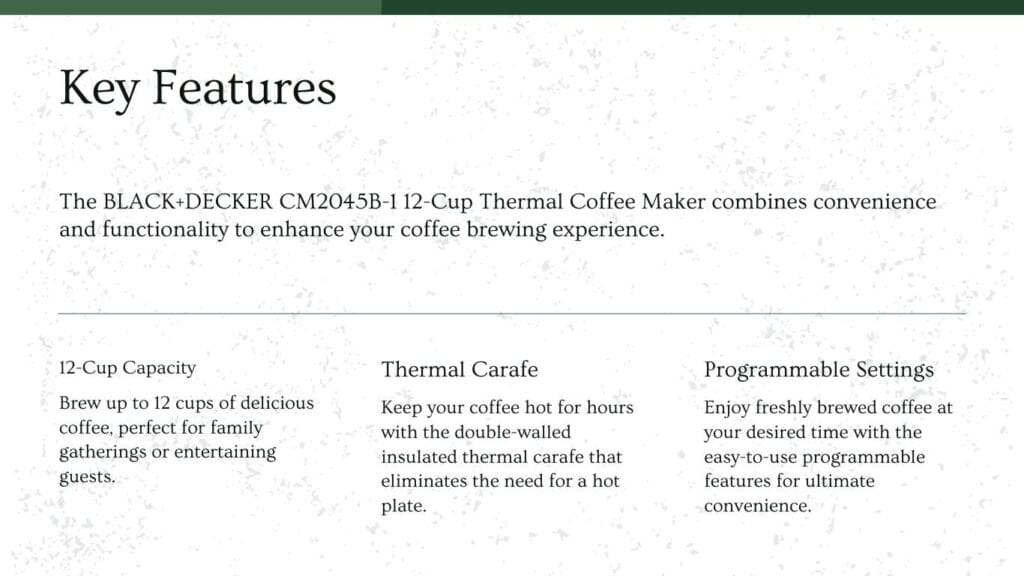 BLACK+DECKER Coffee Maker CM2045B-1