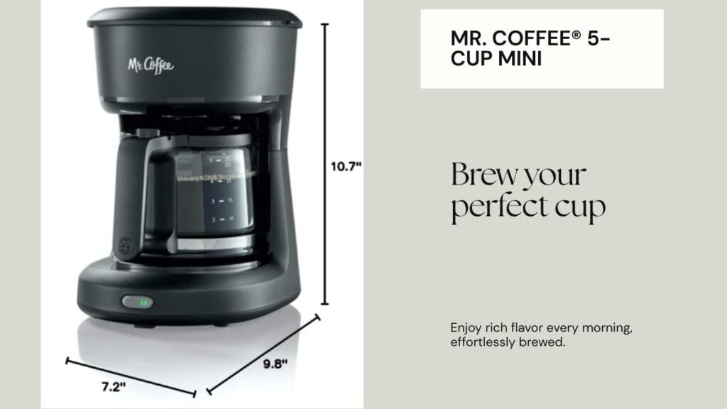 Mr. Coffee 5-Cup coffee maker