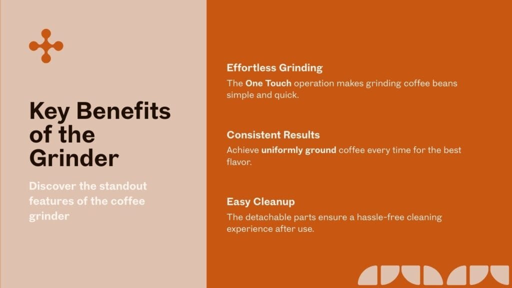 BLACK And DECKER OneTouch Coffee Grinder key feature
