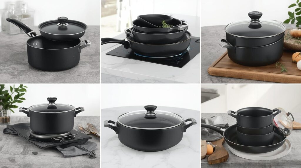 CAROTE 17PCS Ceramic Cookware Sets,
