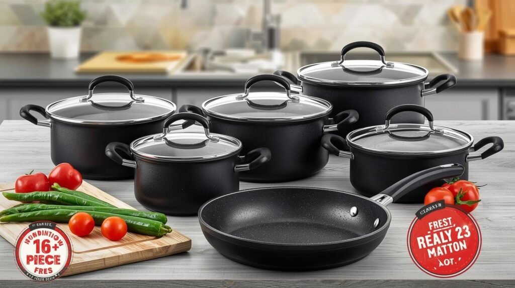 CAROTE Nonstick Pots and Pans, Induction Cookware Set Kitchen Cooking Sets