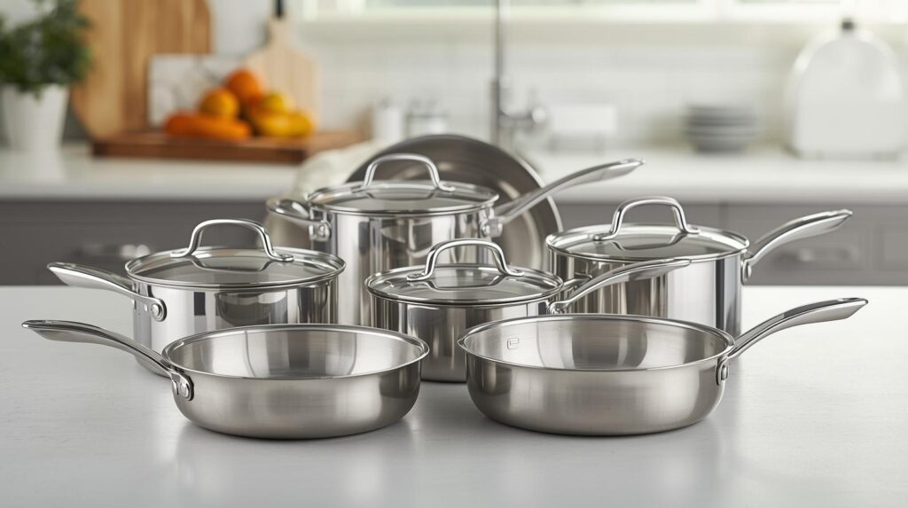 Cuisinart 77-11G Stainless Steel 11-Piece Set Chef's-Classic-Stainless-Cookware
